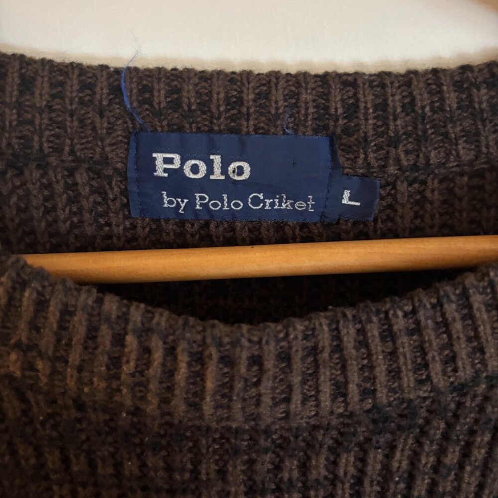Classic Polo chocolate brown crewneck knit sweater 🤎✨ - Picture 3 of 8